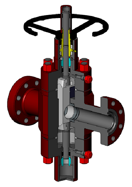 Rising stem gate valve